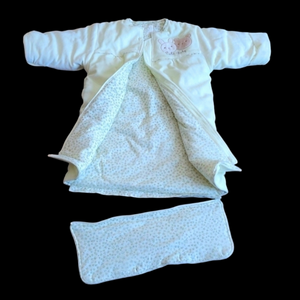 Baby Yellow Unisex Sleep Warm Sack Puffy Padded Sleeping Bag Blanket Embroidery